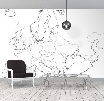 Picture of Blank map of Europe isolated on white background